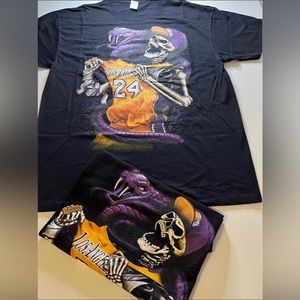 LOS ANGELES SKULL 24 BLACK T-SHIRT